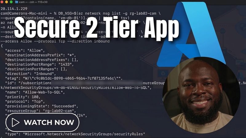 Secure Two Tier App walkthrough